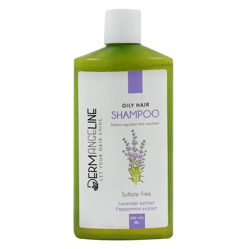 Dermangeline Sebum Regulator And Volumizer Shampoo شامپو فاقد سولفات تنظیم کننده چربی کف سر درم انجلین
