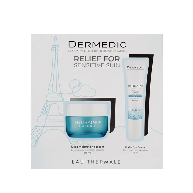 Dermedic Deep Moisturizing And Eye Cream Set ست کرم روز آبرسان و کرم دور چشم درمدیک